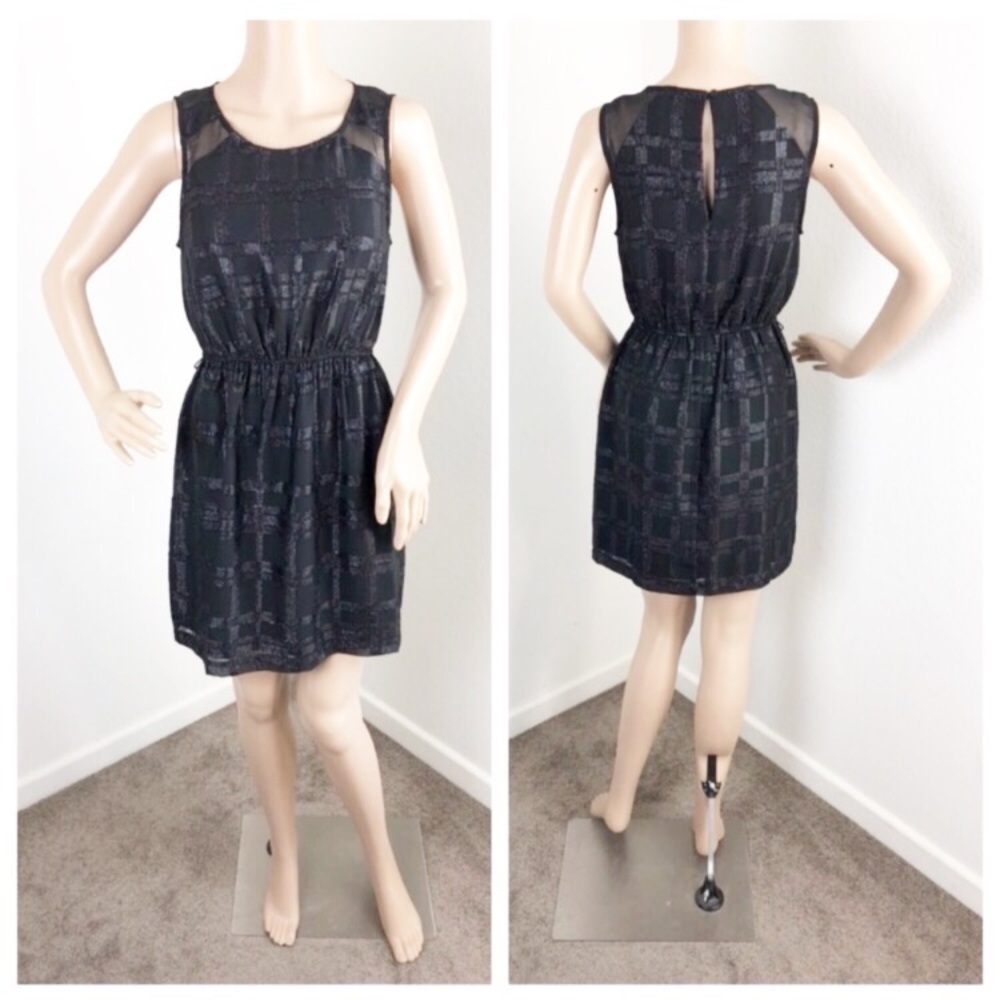Forever 21 contemporary black shimmer mini dress